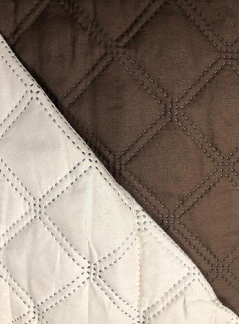 Cubre sofá chaise longe marron oscuro