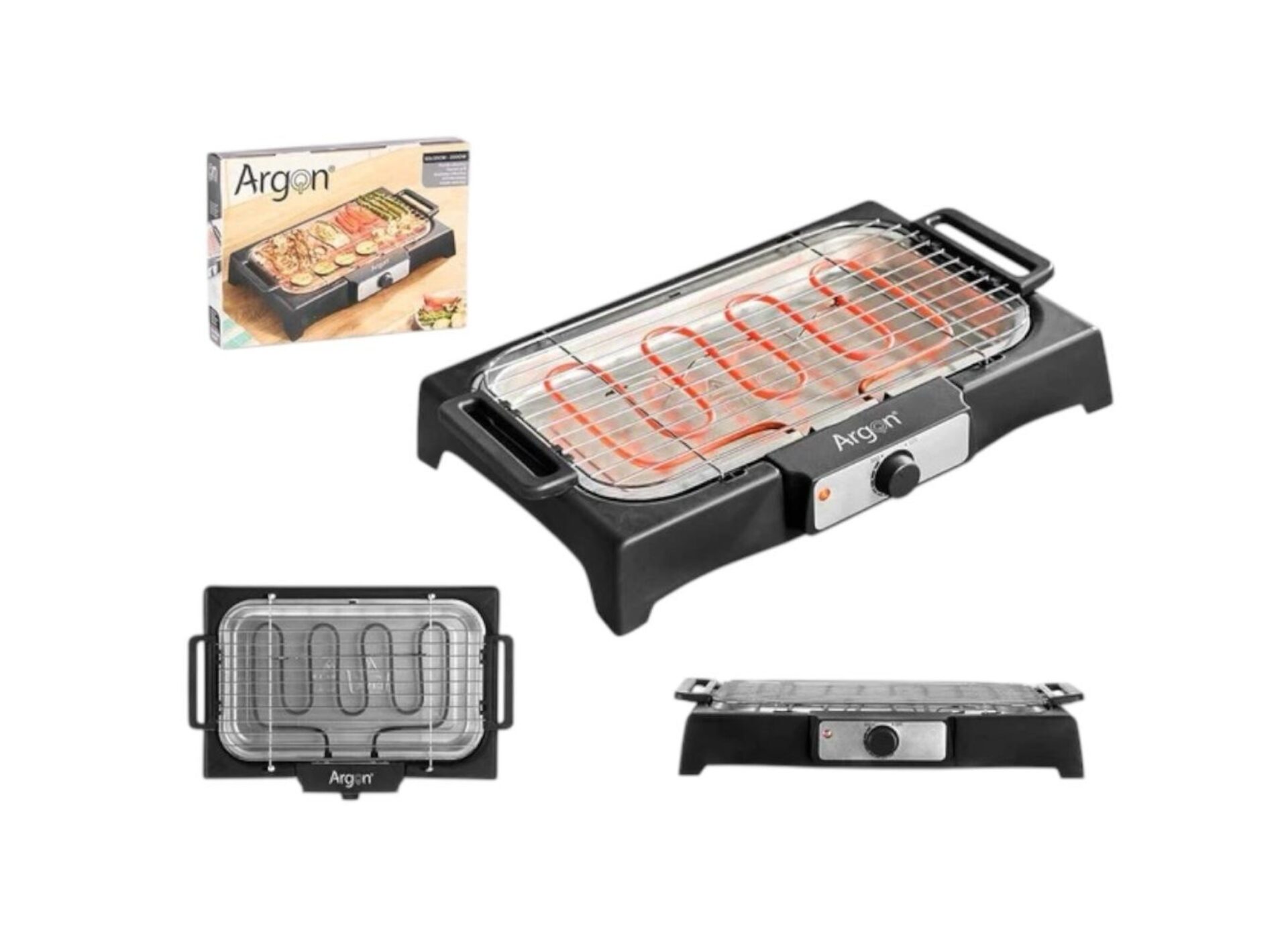 Parrilla Eléctrica Argon 2000W – 50 x 35 cm
